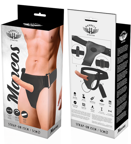HARNESS ATTRACTION - RNES CADRES CREUX AVEC VIBRATEUR 15 CM -O- 5 CM by HARNESS ATTRACTION