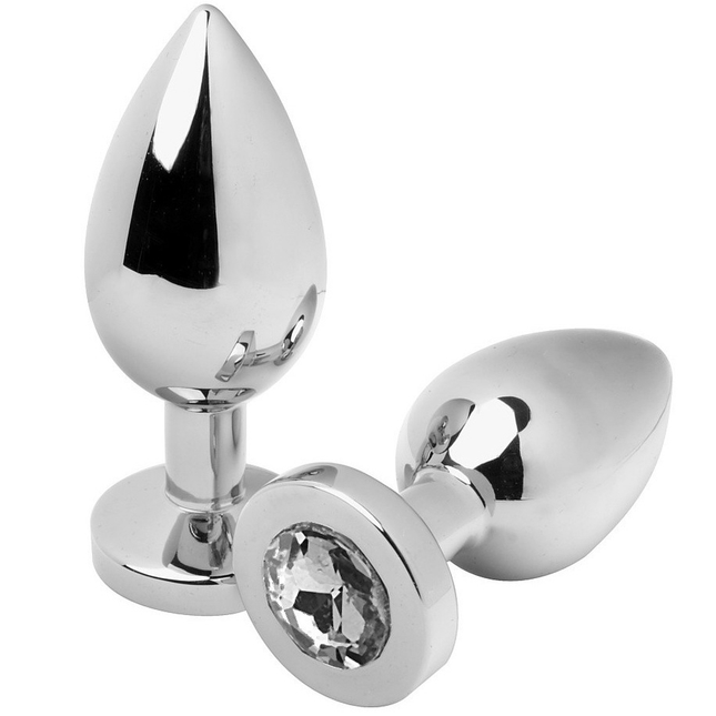 METAL HARD - PLUG ANAL DIAMANT TRANSPARENT MOYEN 7,62CM by METAL HARD