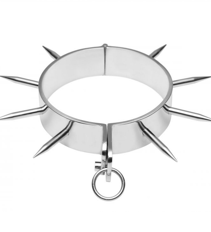 METAL HARD - COLLIER DESCLAVE BDSM AVEC POINTES - Concombre Boutique