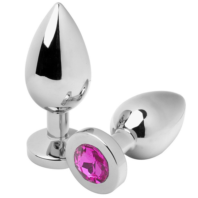 METAL HARD - PLUG ANAL DIAMANT ROSE PETIT 5,71CM by METAL HARD
