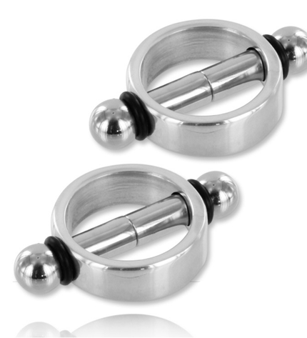 METAL HARD - PINCES  TÉTONS MAGNÉTIQUES DURS EN MÉTAL PAIRE - Concombre Boutique