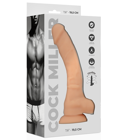 COCK MILLER - GODE RÉALISTE SILICONE DENSITÉ ARTICULABLE CHAIR 19,5 CM by COCK MILLER