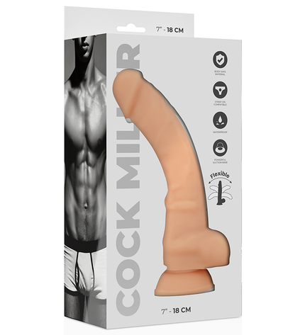 COCK MILLER - GODE RÉALISTE SILICONE DENSITÉ ARTICULABLE CHAIR 18 CM by COCK MILLER