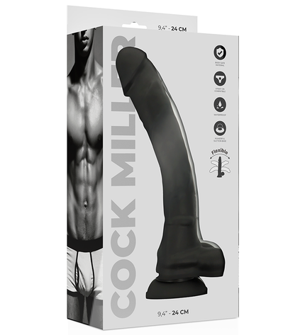COCK MILLER - SILICONE DENSITÉ COCKSIL ARTICULABLE NOIR 24 CM by COCK MILLER