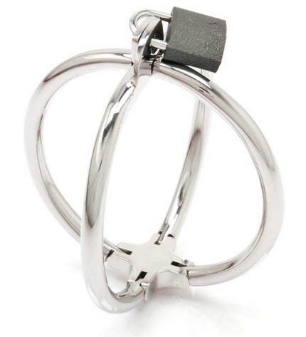 METAL HARD - MENOTTES CROISÉES , RETENUE EN ACIER INOXYDABLE by METAL HARD
