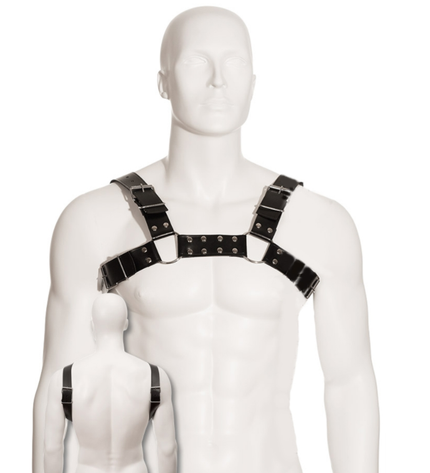 LEATHER BODY - HARNAIS BULL DOG NOIR - Concombre Boutique