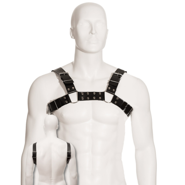 LEATHER BODY - HARNAIS BULL DOG NOIR - Concombre Boutique