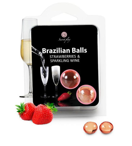 SECRETPLAY - ENSEMBLE DE BOULES BRÉSILIENNES  FRAISE ET CHAMPAGNE - Concombre Boutique