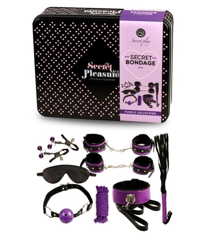 SECRETPLAY - BDSM SET 8PCS PURBLE / NOIR. - Concombre Boutique