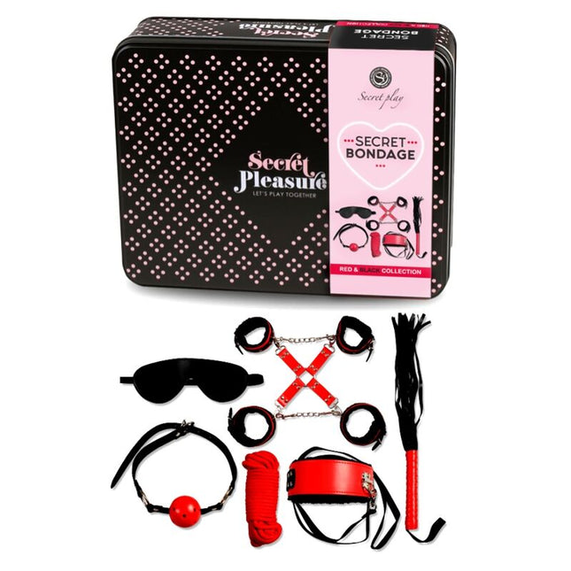 SECRETPLAY - BDSM SET 6 PCS ROUGE COLLECTION - Concombre Boutique