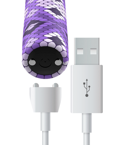 CUSTOM BULLETS - RECHARGEABLE SNAKE PURPLE MAGNETIC BULLET 10V by CUSTOM BULLETS