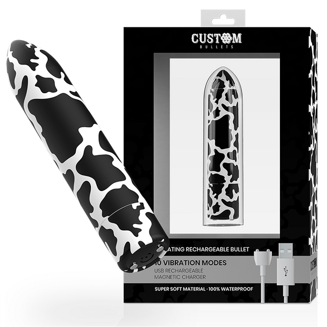 CUSTOM BULLETS - PERSONNALISÉS RECHARGEABLE VACHE 10 INTENSITIES by CUSTOM BULLETS