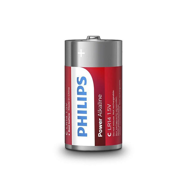 PHILIPS - PLAQUETTE PHILIPS POWER ALCALINE PILA C LR14 * 2 by PHILLIPS