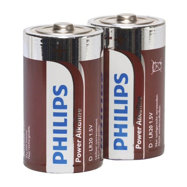 PHILIPS - BLISTER POWER ALCALINE PILA D LR20 * 2 by PHILLIPS