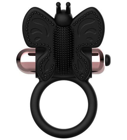 COQUETTE CHIC DESIRE - COCKRING PAPILLON AVEC VIBRATEUR NOIR/ OR by COQUETTE TOYS