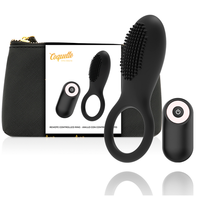COQUETTE CHIC DESIRE - COCKRING TÉLÉCOMMANDE RECHARGEABLE NOIR/ OR by COQUETTE TOYS