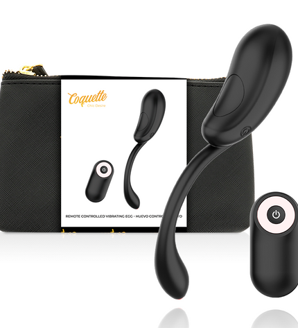 COQUETTE CHIC DESIRE - OEUF VIBRANT TÉLÉCOMMANDE RECHARGEABLE NOIR/OR by COQUETTE TOYS
