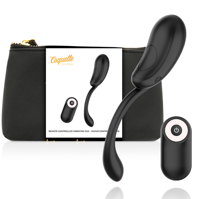 COQUETTE CHIC DESIRE - OEUF VIBRANT TÉLÉCOMMANDE RECHARGEABLE NOIR/OR by COQUETTE TOYS