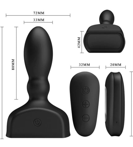 MR PLAY - TÉLÉCOMMANDE DE PLUG ANAL GONFLABLE NOIR by MR PLAY