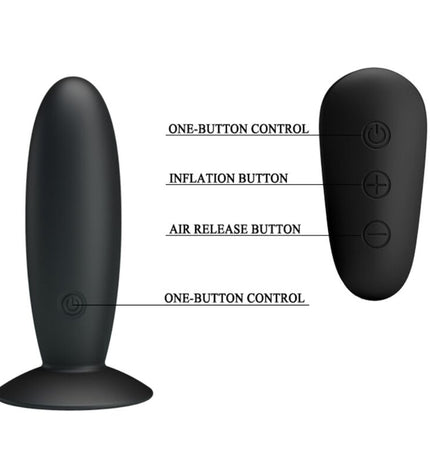 MR PLAY - PLUG ANAL AVEC TÉLÉCOMMANDE VIBRATION NOIRE by MR PLAY