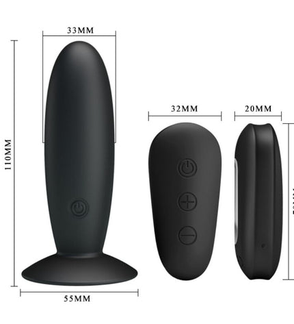 MR PLAY - PLUG ANAL AVEC TÉLÉCOMMANDE VIBRATION NOIRE by MR PLAY