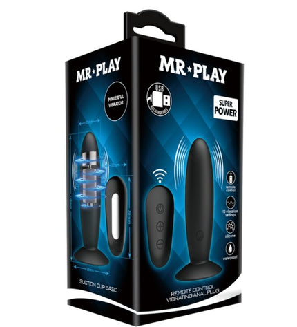 MR PLAY - PLUG ANAL AVEC TÉLÉCOMMANDE VIBRATION NOIRE by MR PLAY