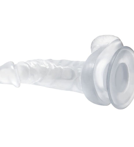 BAILE - GODE RÉALISTE AVEC VENTOUSE ET TESTICULES 16.7 CM TRANSPARENT by BAILE DILDOS