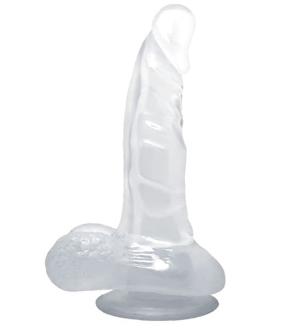 BAILE - GODE RÉALISTE AVEC VENTOUSE ET TESTICULES 16.7 CM TRANSPARENT by BAILE DILDOS