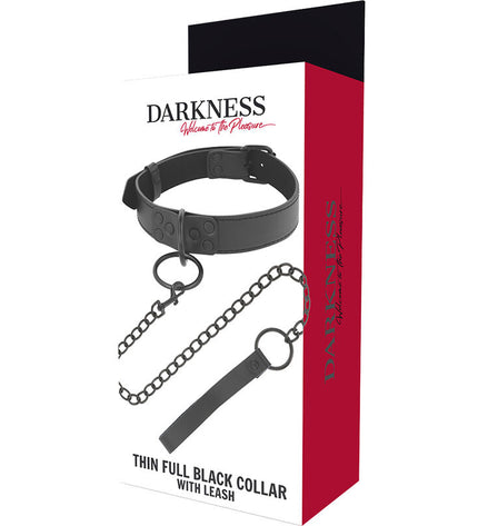 DARKNESS - COLLIER NOIR AVEC CHAÎNE by DARKNESS BONDAGE