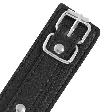 DARKNESS - MENOTTES EN CUIR TEXTURÉ NOIR by DARKNESS BONDAGE