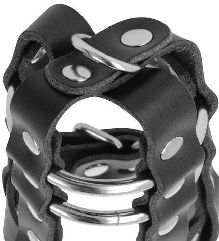 DARKNESS - CAGE DE CHASTETÉ EN CUIR AVEC SERRURE by DARKNESS BONDAGE