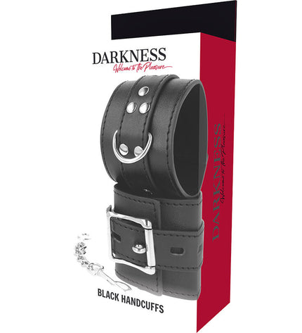 DARKNESS - MENOTTES EN CUIR NOIR by DARKNESS BONDAGE