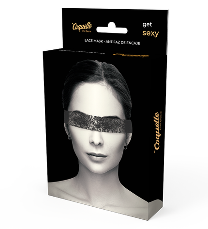 COQUETTE CHIC DESIRE - MASQUE EN DENTELLE NOIRE AVEC RUBAN by COQUETTE ACCESSORIES