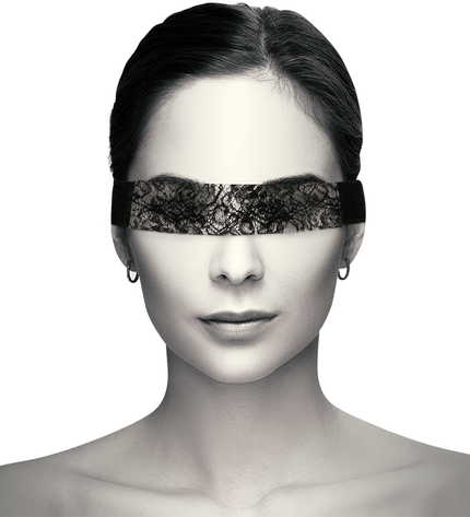 COQUETTE CHIC DESIRE - MASQUE EN DENTELLE NOIRE AVEC RUBAN by COQUETTE ACCESSORIES
