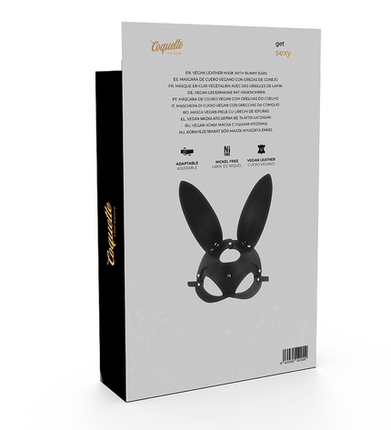COQUETTE CHIC DESIRE - MASQUE EN CUIR VEGAN AVEC OREILLES DE LAPIN by COQUETTE ACCESSORIES