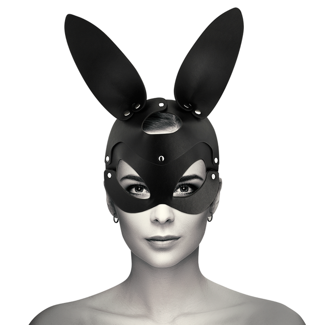 COQUETTE CHIC DESIRE - MASQUE EN CUIR VEGAN AVEC OREILLES DE LAPIN by COQUETTE ACCESSORIES