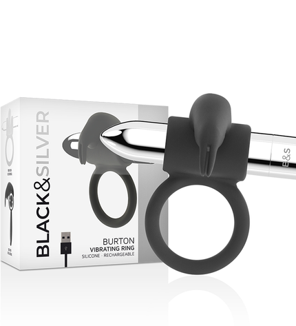 BLACK&SILVER - BAGUE RECHARGEABLE BURTON 10 MODES DE VIBRATION by BLACK&SILVER
