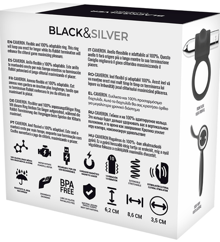 BLACK&SILVER - BAGUE RECHARGEABLE CAMERON ARGENT by BLACK&SILVER