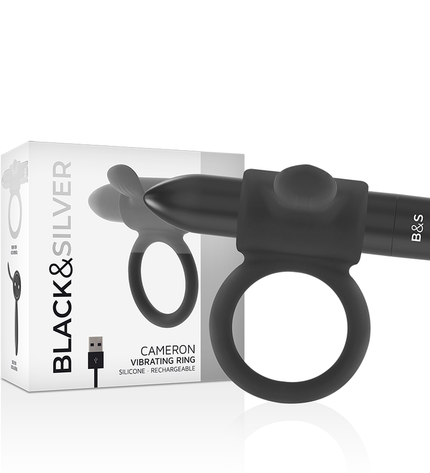 BLACK&SILVER - BAGUE RECHARGEABLE CAMERON NOIR by BLACK&SILVER