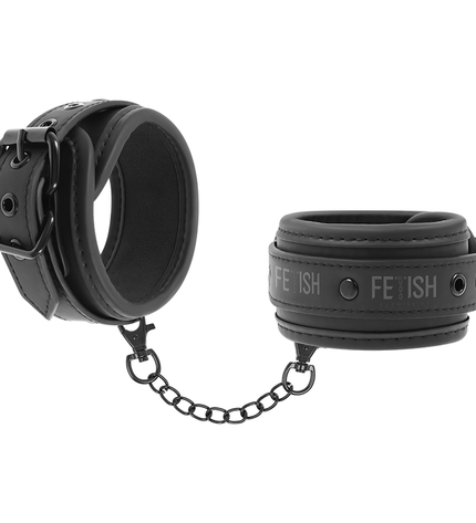 FETISH SUBMISSIVE - MENOTTES EN CUIR VÉGÉTALIEN AVEC DOUBLURE EN NOPRÈNE - Concombre Boutique