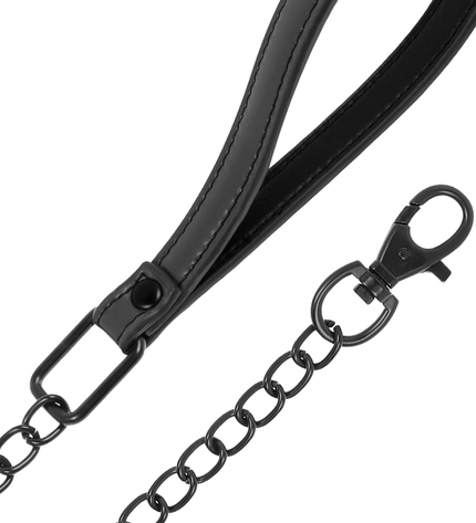 FETISH SUBMISSIVE - COLLIER CHAÎNE DOUBLURE EN NOPRÈNE - Concombre Boutique