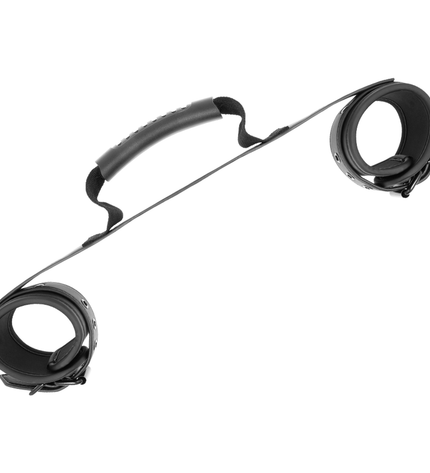 FETISH SUBMISSIVE - MENOTTES DOUBLURE NOPRÈNE AVEC POIGNÉE - Concombre Boutique