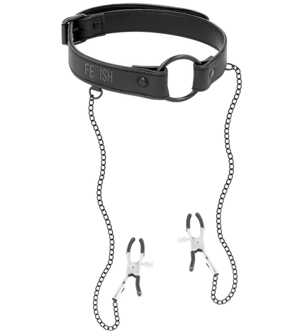 FETISH SUBMISSIVE - ANNEAU BILLON AVEC PINCES  TÉLÉMON - Concombre Boutique