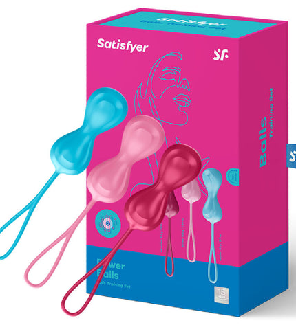 SATISFYER - ENSEMBLE ENTRAÎNEMENT LOVEBALLS 1 - Concombre Boutique