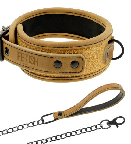 FETISH SUBMISSIVE ORIGIN - COLLIER CHAÎNE DOUBLÉE DE NÉOPRÈNE by FETISH SUBMISSIVE ORIGIN