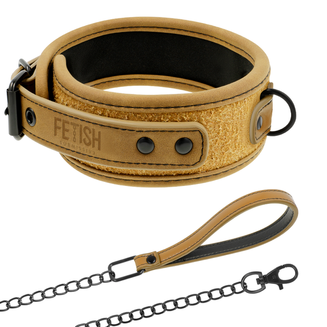 FETISH SUBMISSIVE ORIGIN - COLLIER CHAÎNE DOUBLÉE DE NÉOPRÈNE by FETISH SUBMISSIVE ORIGIN