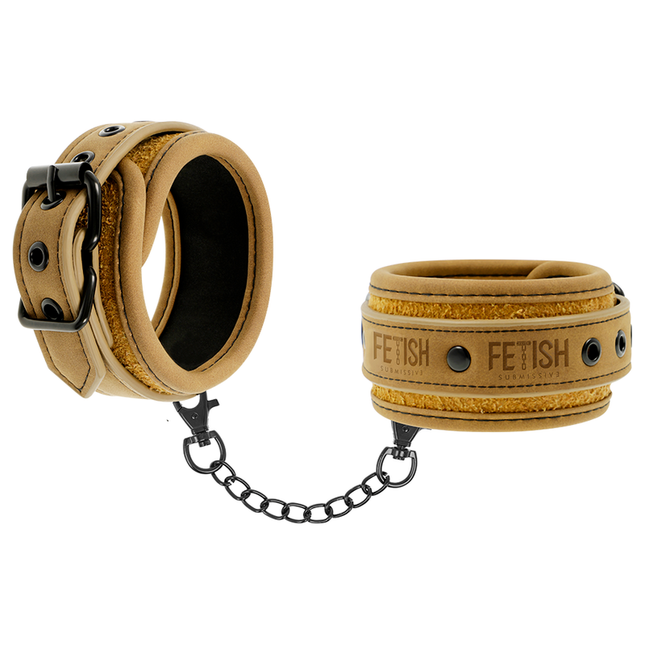 FETISH SUBMISSIVE ORIGIN - MENOTTES EN CUIR VEGAN AVEC DOUBLURE EN NÉOPRÈNE by FETISH SUBMISSIVE ORIGIN