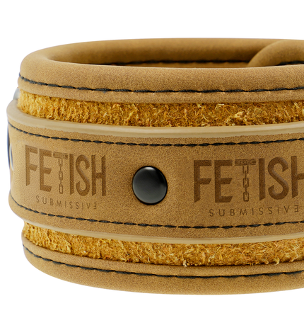 FETISH SUBMISSIVE ORIGEN - MENOTTES DE CHEVILLE EN CUIR VÉGÉTALIEN AVEC DOUBLURE EN NÉOPRÈNE by FETISH SUBMISSIVE ORIGIN