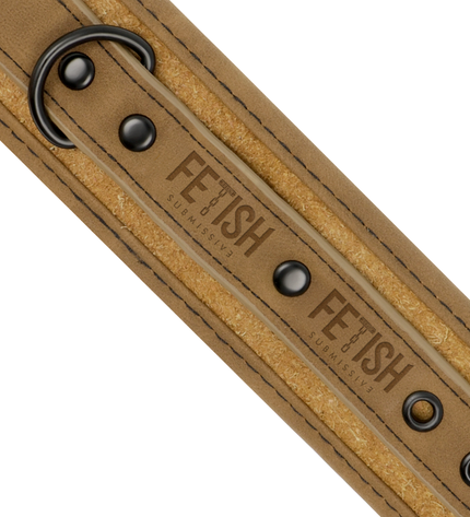 FETISH SUBMISSIVE ORIGEN - MENOTTES DE CHEVILLE EN CUIR VÉGÉTALIEN AVEC DOUBLURE EN NÉOPRÈNE by FETISH SUBMISSIVE ORIGIN