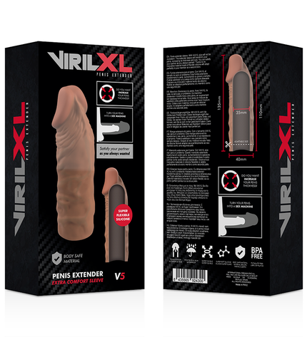 VIRILXL - EXTENSION DE PÉNIS MARRON EN SILICONE LIQUIDE V5 by VIRILXL